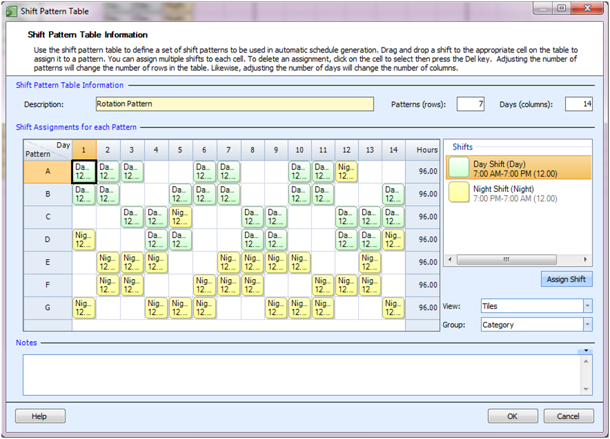 Employee Scheduling Example 24 7 12 Hr Shifts Staff With Only Night Availability Learn Employee Scheduling