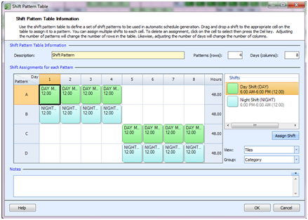 Employee Scheduling Example: 24/7, 12 hr shifts, 4 on – 4 off ...